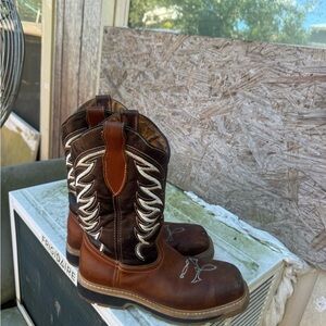 Crash & Burn Two-Tone Western Boots